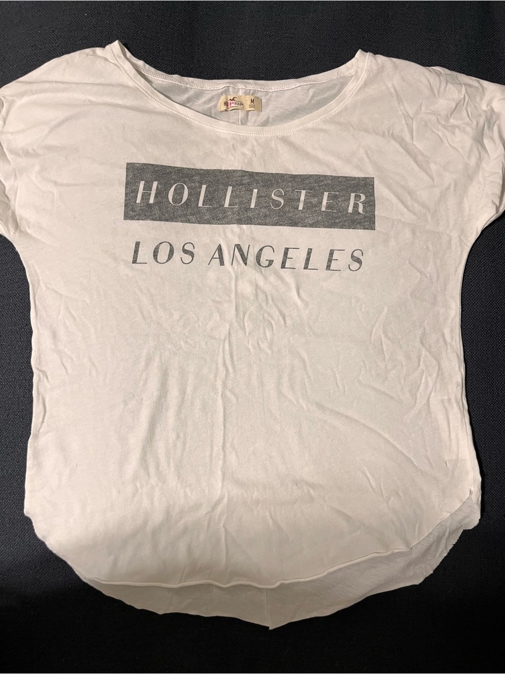 Hollister White 'Los Angeles' Short Sleeve Logo Tee